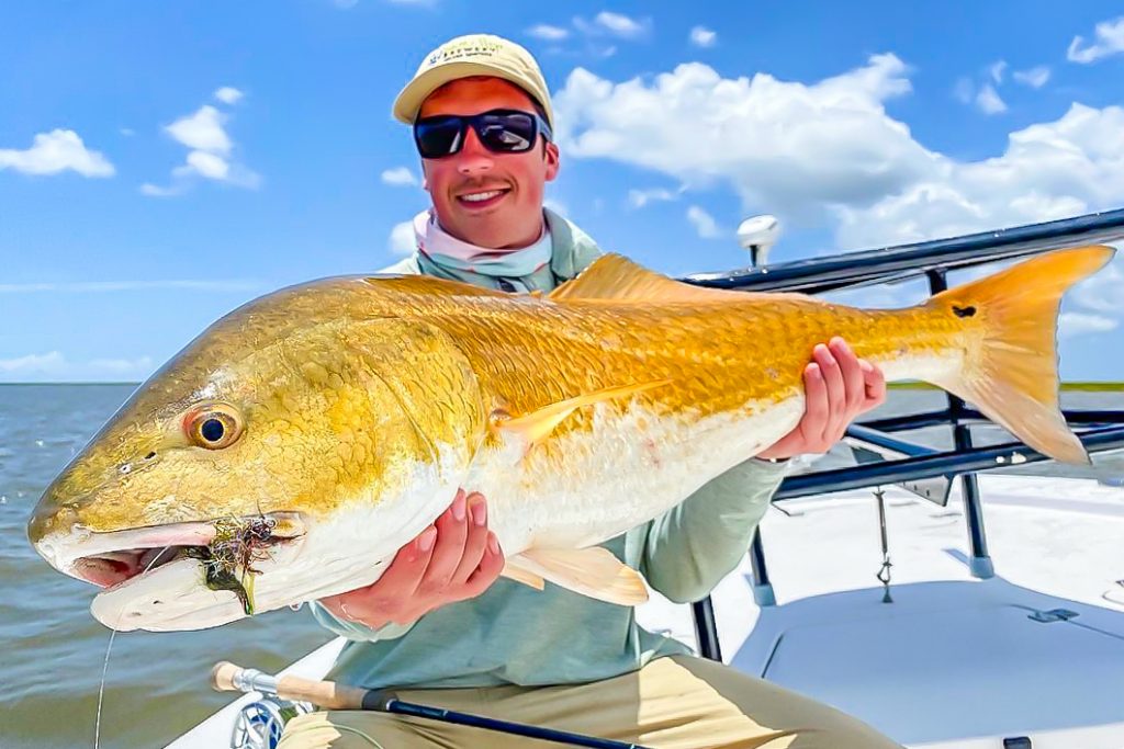 Fly Fishing For Redfish, Red Drum, Louisiana