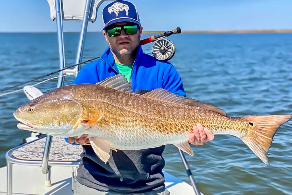 Fly Fishing For Redfish, Red Drum, Louisiana