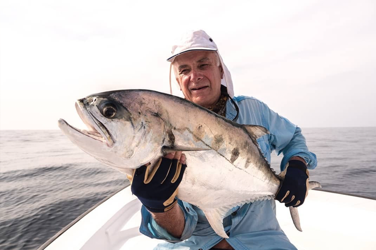 Queenfish on a boat